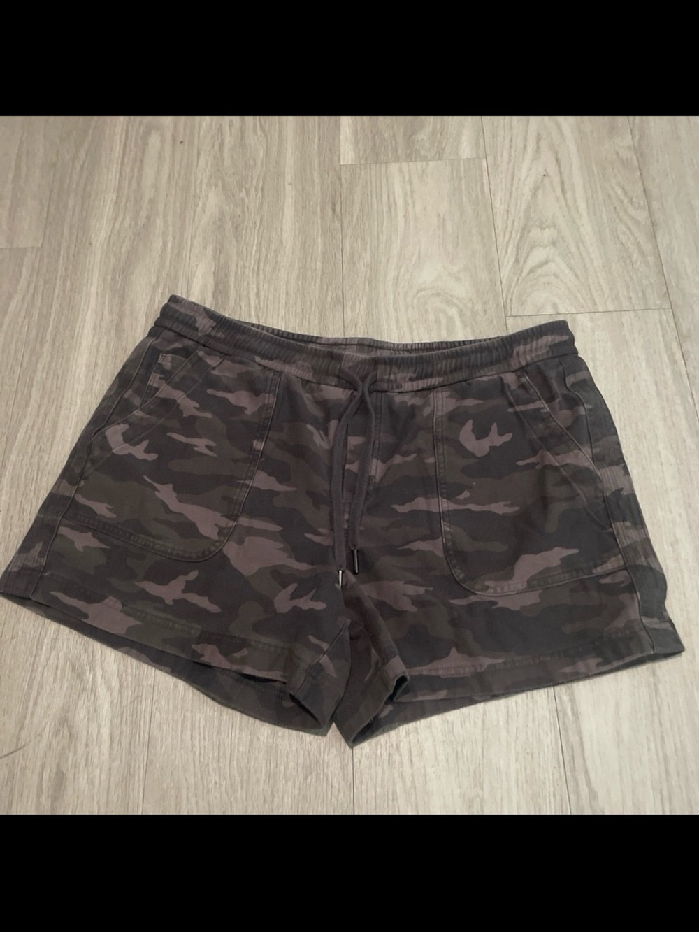 Women’s Camo Athletic Drawstring Shorts - Dark Olive Camo